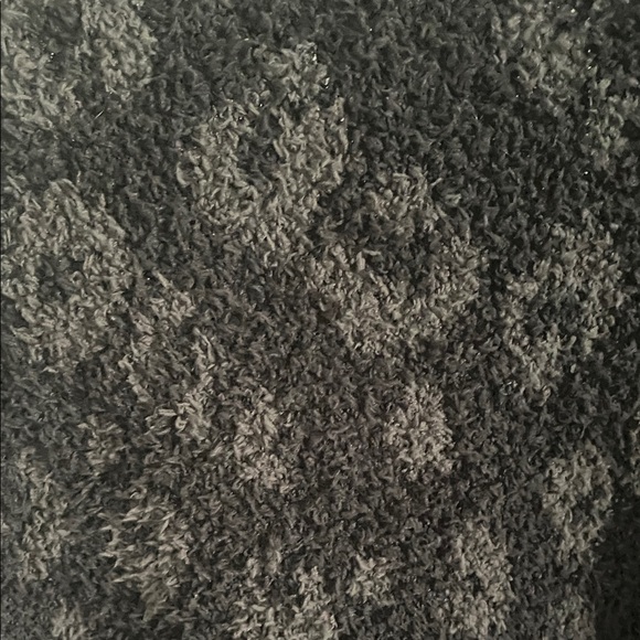 Mud Pie Black and Gray Leopard Reversible Chenille Poncho - Picture 8 of 11